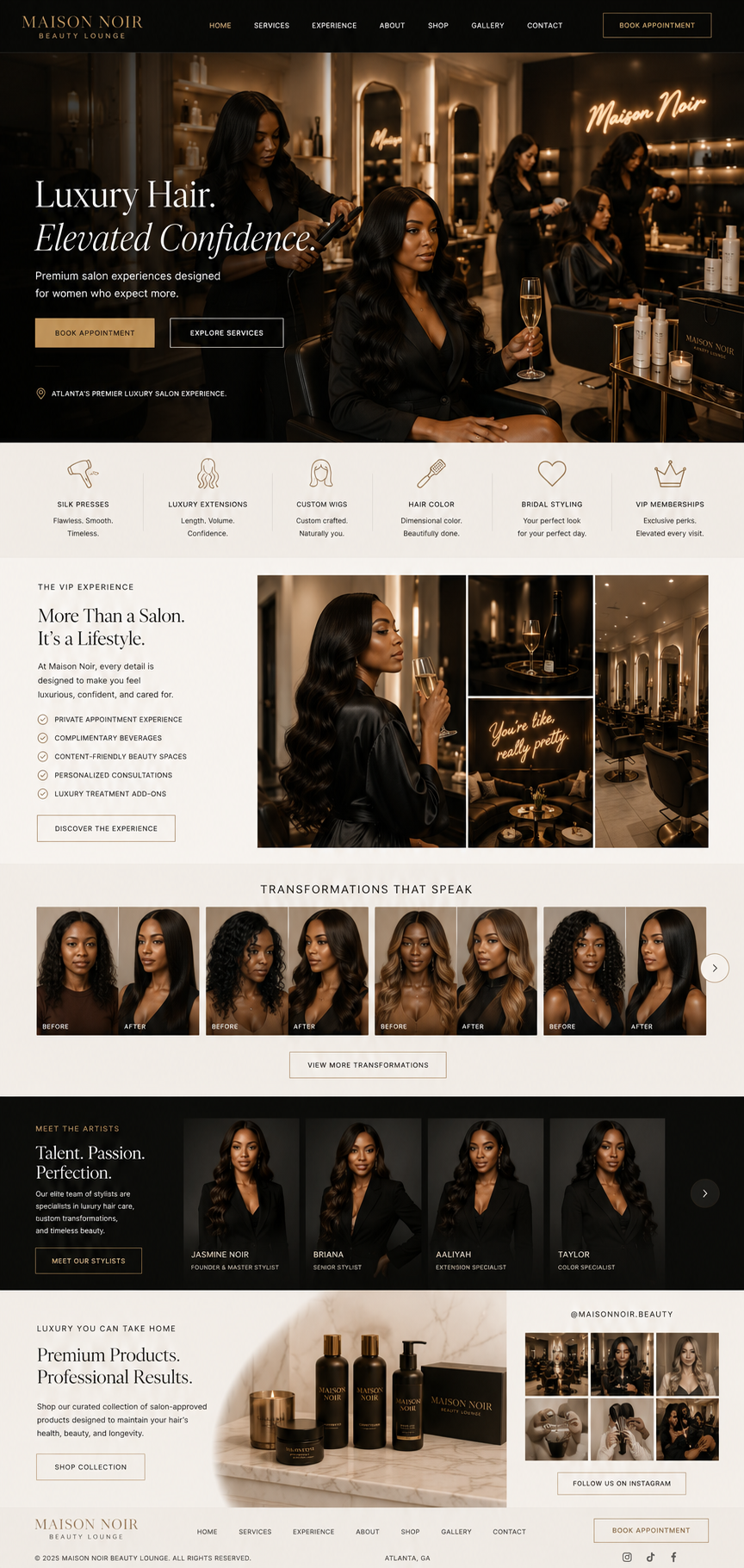 Maison Noir Beauty Lounge — Luxury Salon